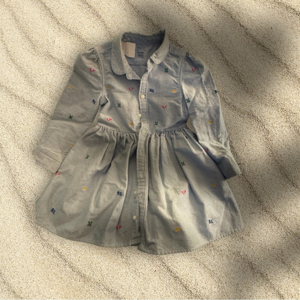 Ralph Lauren Girls Toddler Dress w/Embroidery
